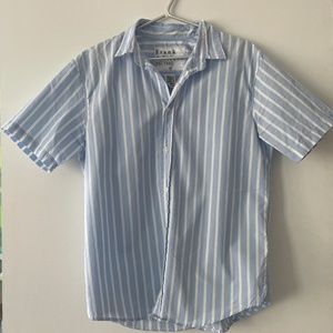 Light Blue / White Stripe Short Sleeve Shirt